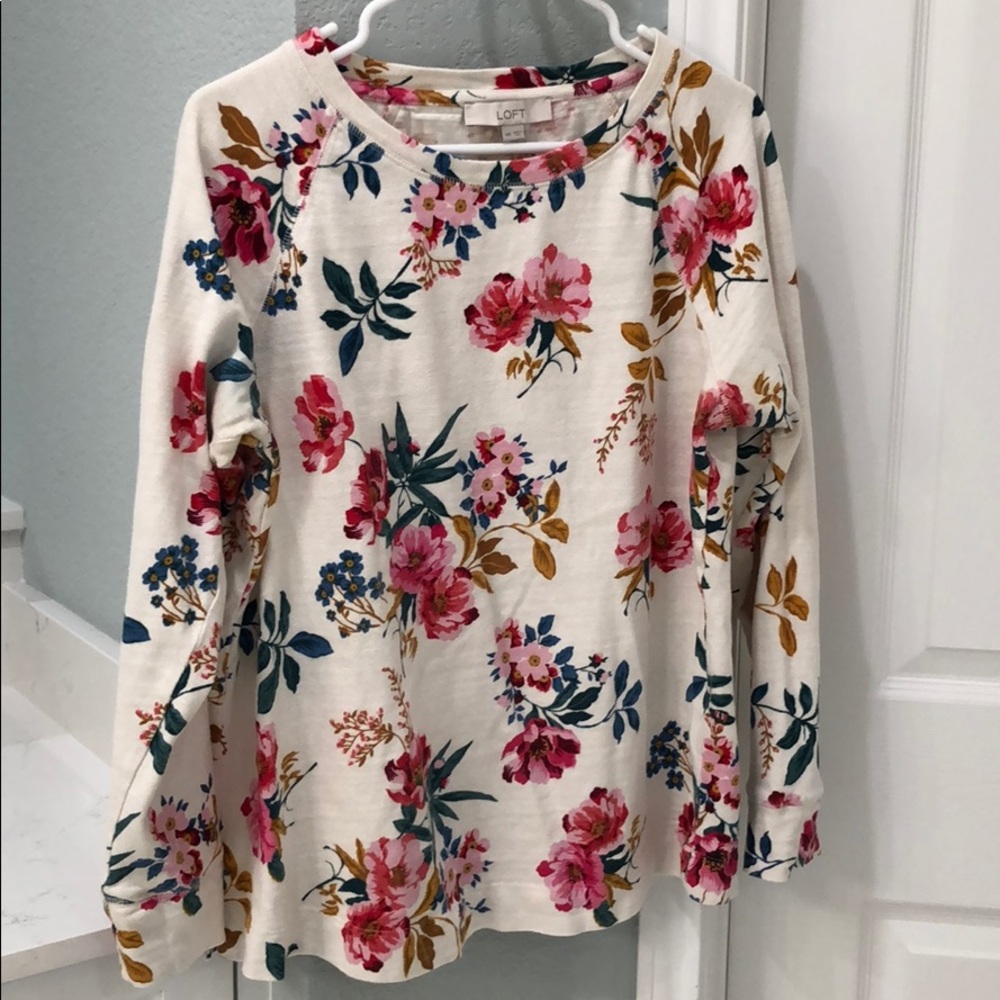 Maternity floral sweatshirt
